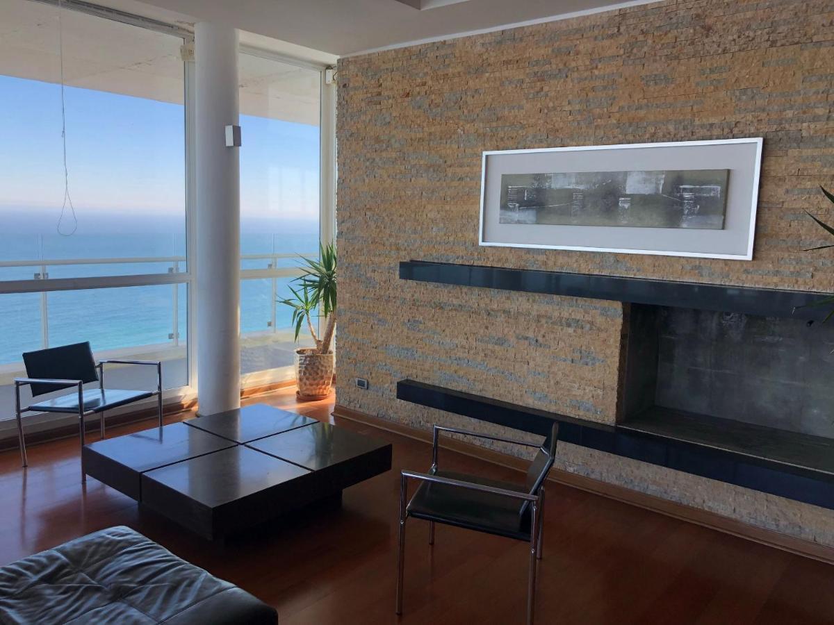 Ferienwohnung Hermoso Departamento Con Insuperable Vista Al Mar Vina del Mar Exterior foto